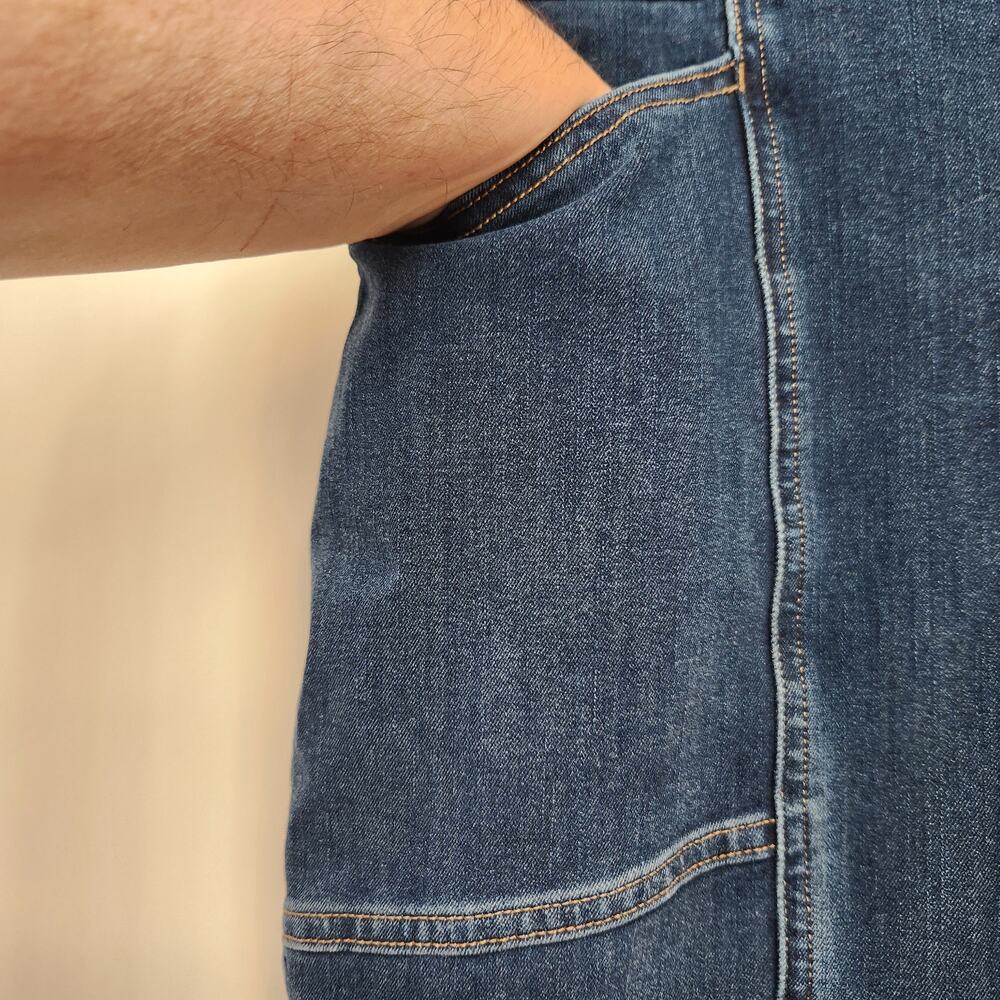 Duluth Trading Co Dark Wash Pull on Skinny Denim Jeans Plus Women's 18 - Picture 6 of 8